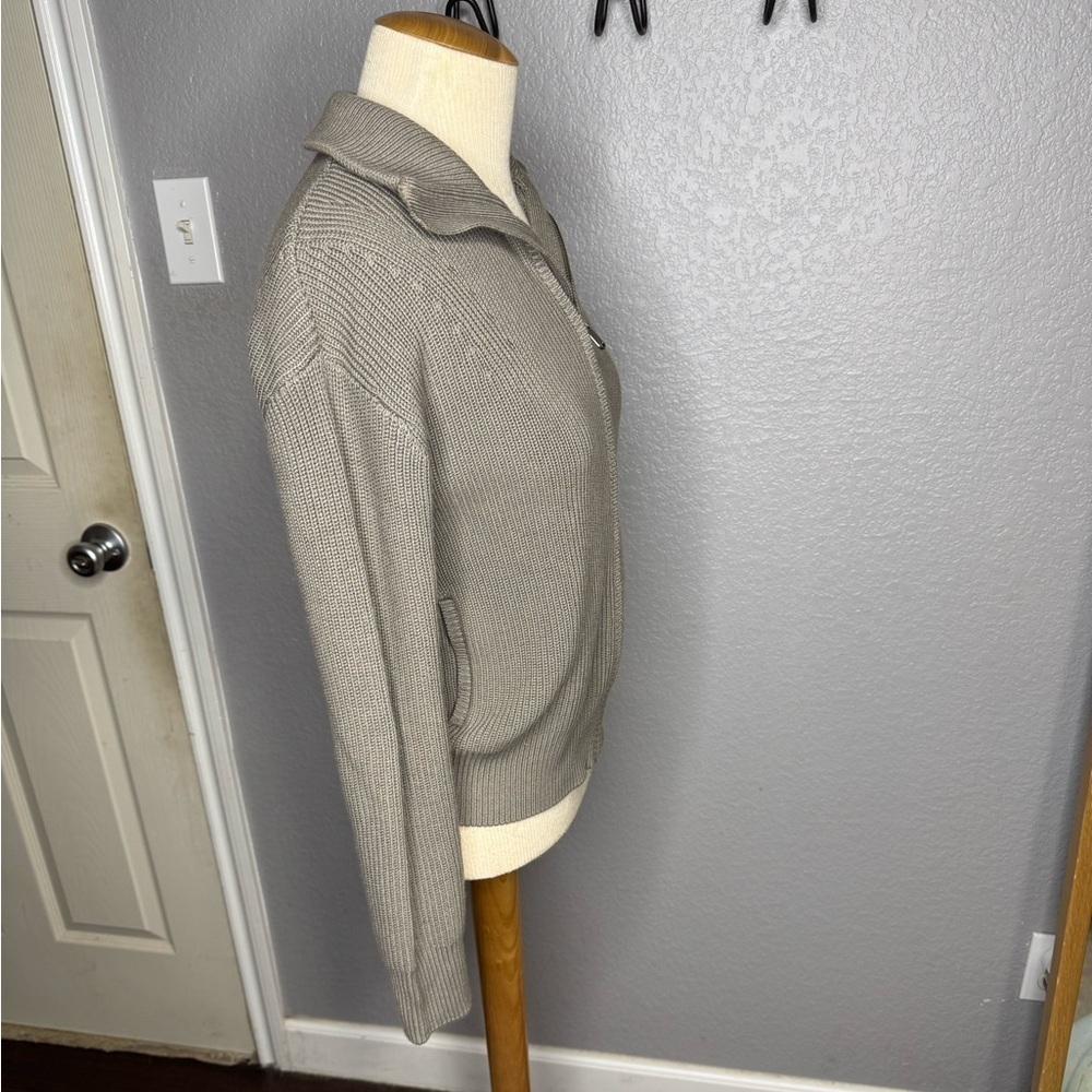 Athleta Gray‎ Zip-Up Sweater - Picture 2 of 4